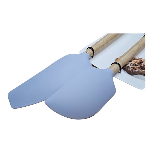 NEW KitchenAid Bamboo Spatula Set in Lavender Cream [Purple] (2-Piece Set) - Picture 3 of 4